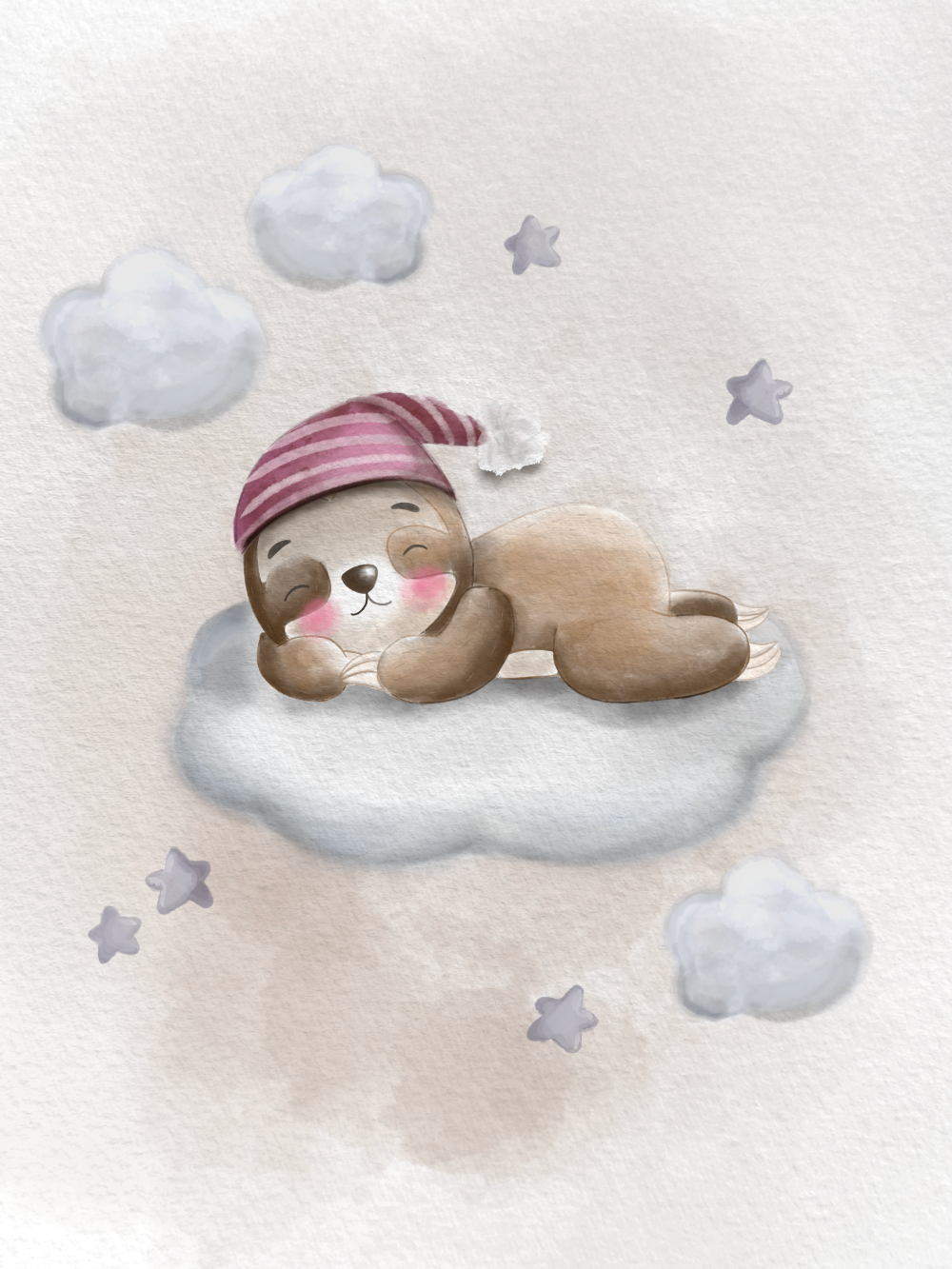 Obraz lenochod na obláčku - varianty