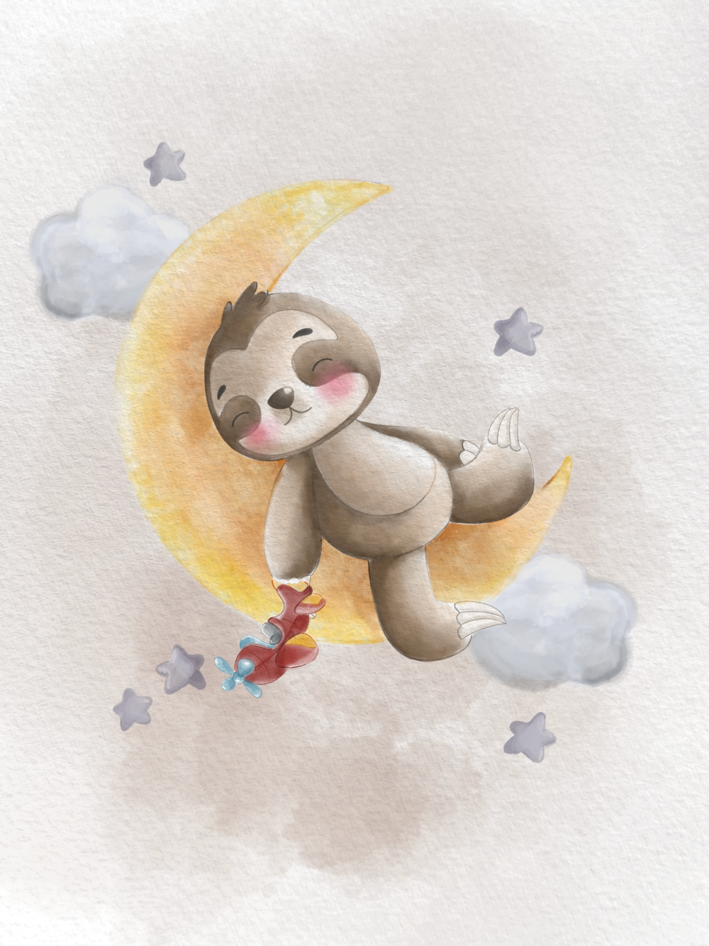 Obraz lenochod na měsíci - varianty